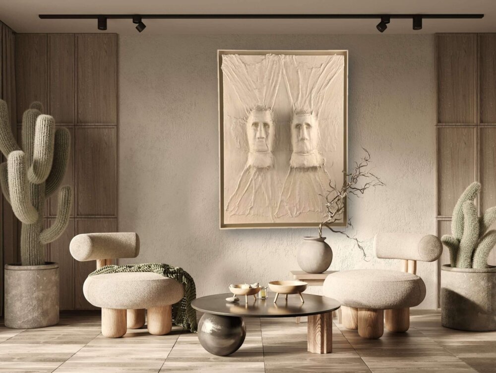 2 Faces in Stone I